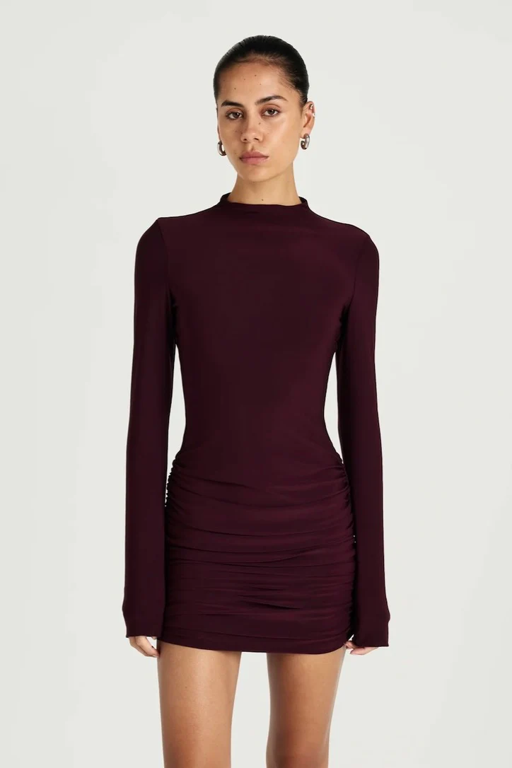 Benni Silas Mini Dress - Grape - Image 4