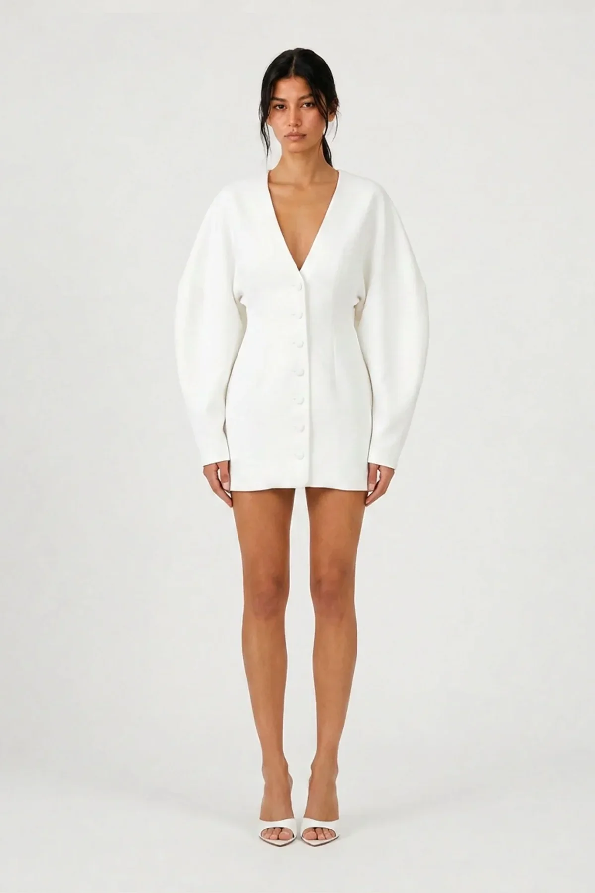 Benni Wren Blazer Dress - White