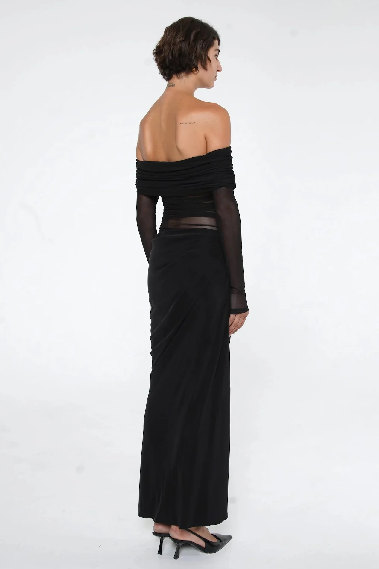 Benni Yasmin Off Shoulder Dress - Black - Image 3