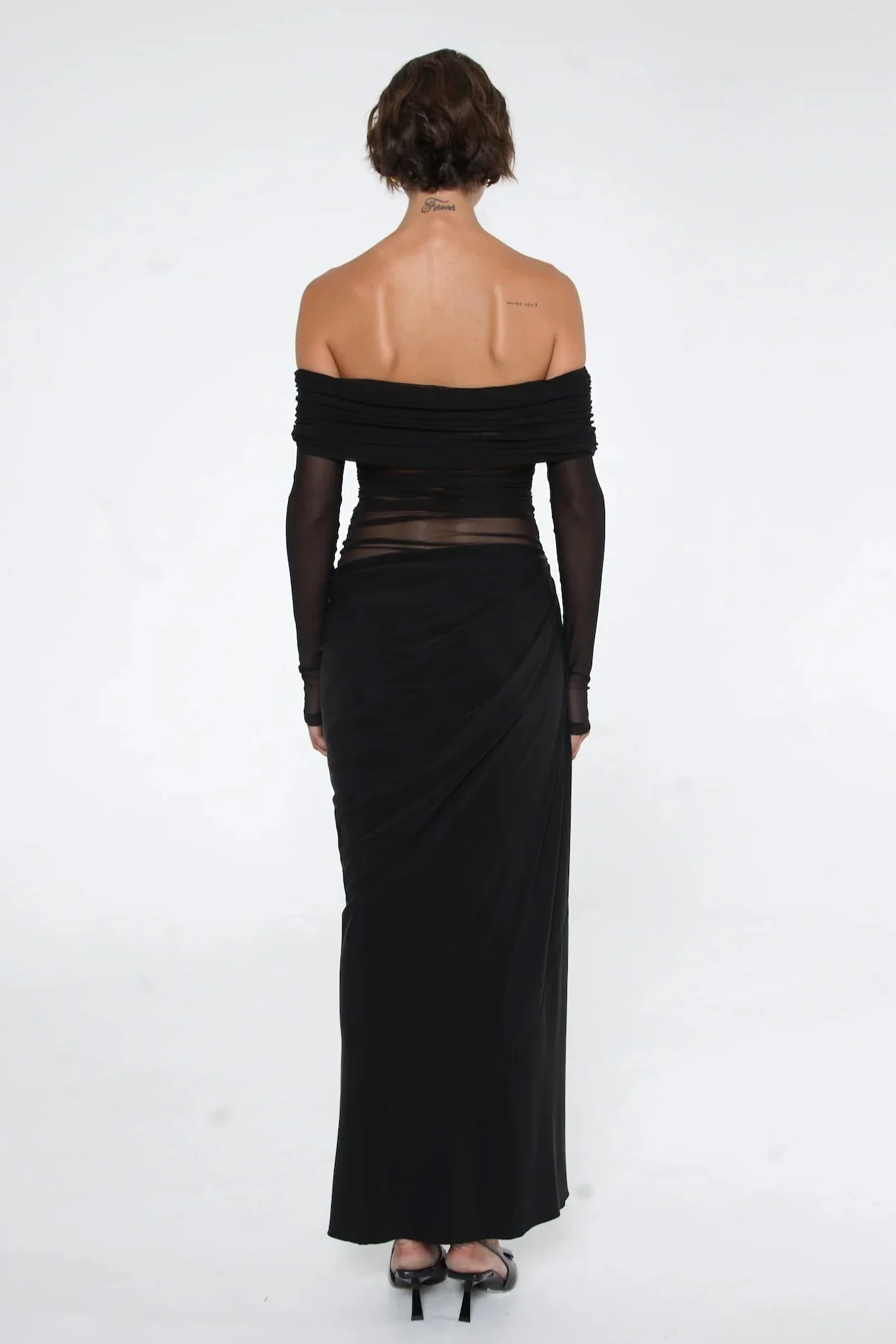 Benni Yasmin Off Shoulder Dress - Black - Image 4