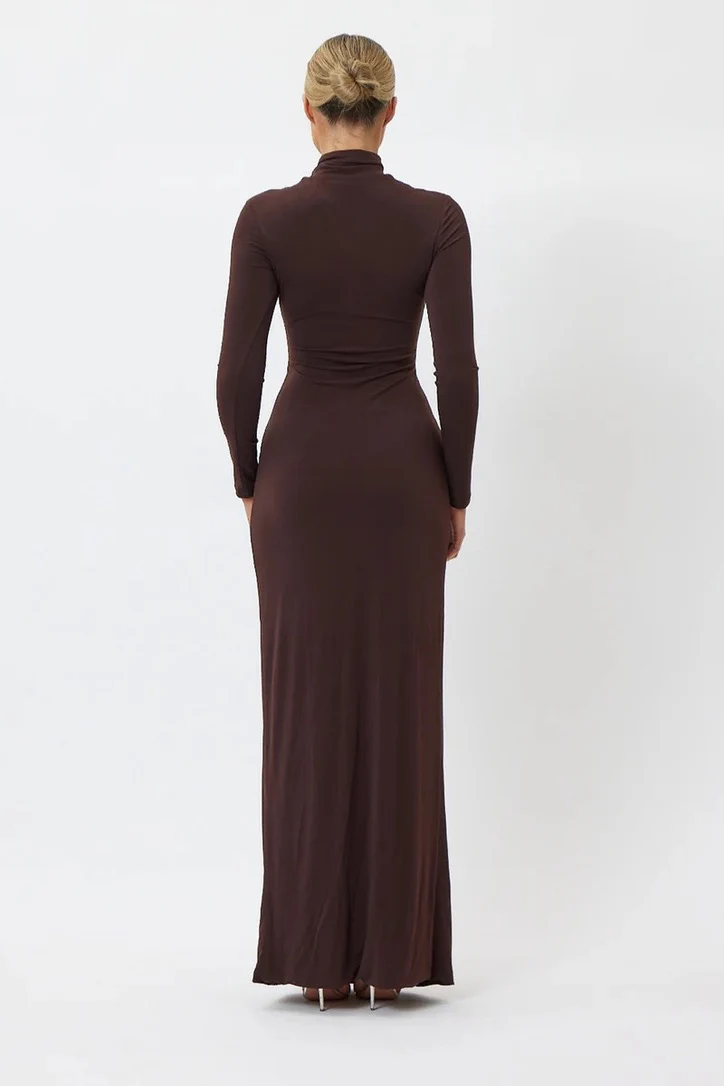 Bianca & Bridgett Dalton Midi Dress - Chocolate - Image 3