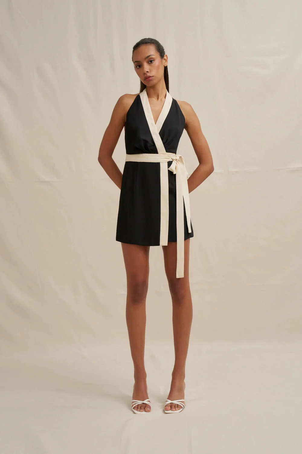 By Johnny Azaria Wrap Mini Dress - Black