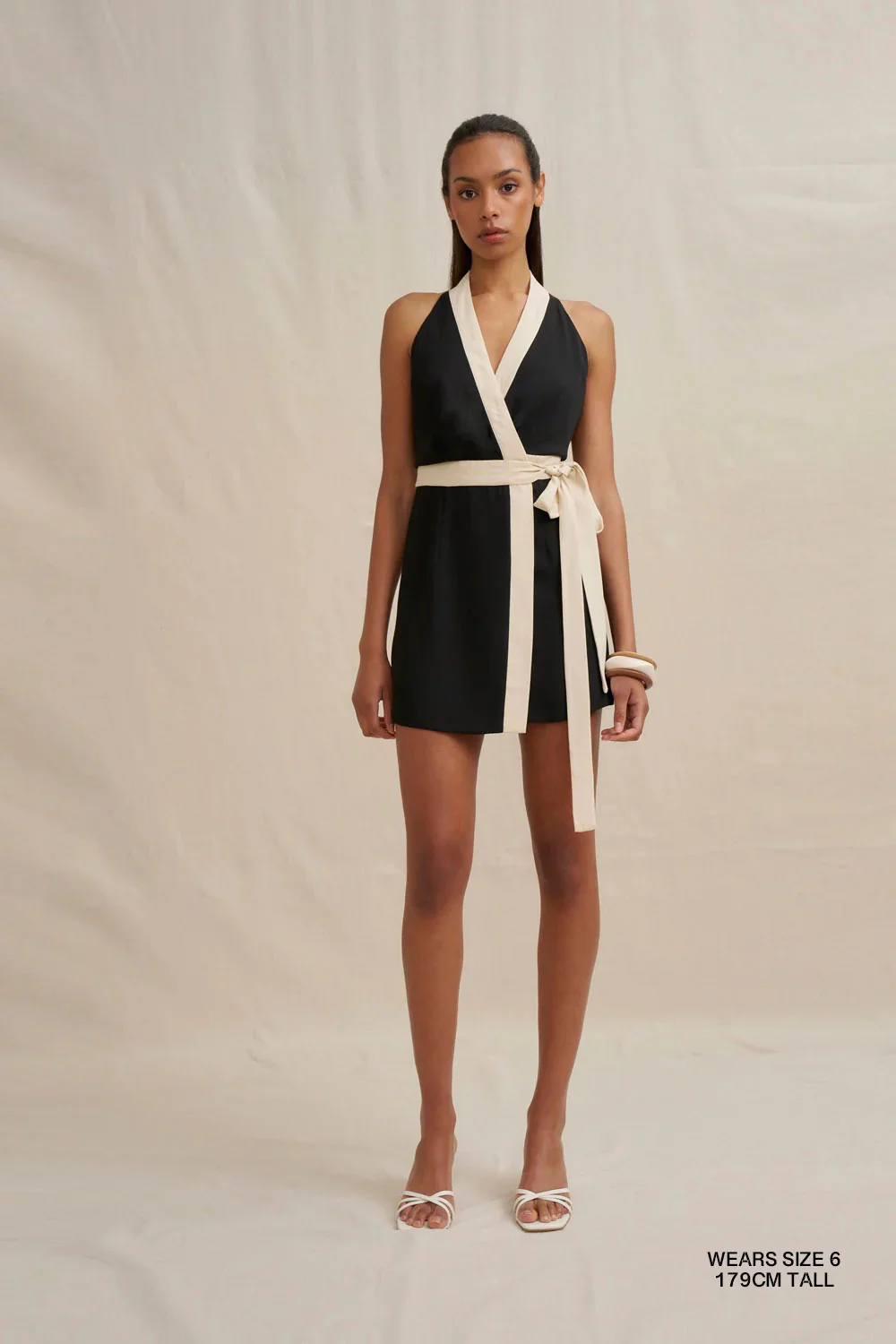 By Johnny Azaria Wrap Mini Dress - Black - Image 3