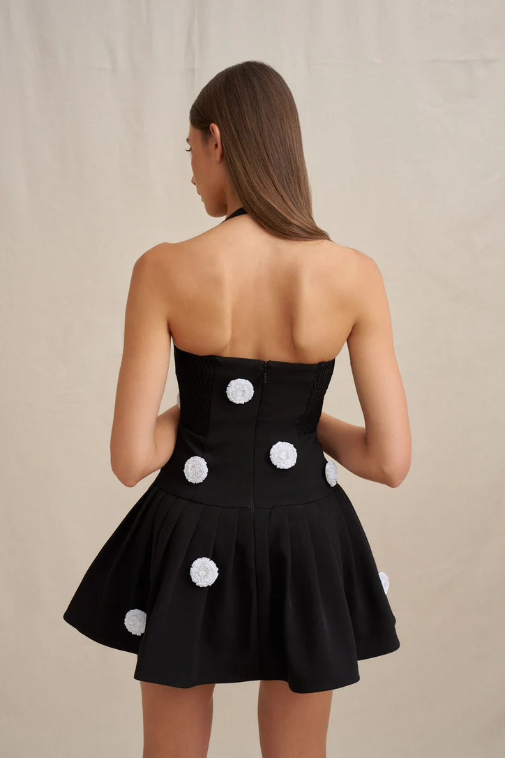 By Johnny Bowie Mini Dress - Black Ivory - Image 5