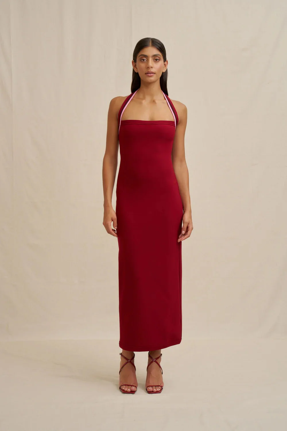 By Johnny Eliza Midi Dress - Wine Pink