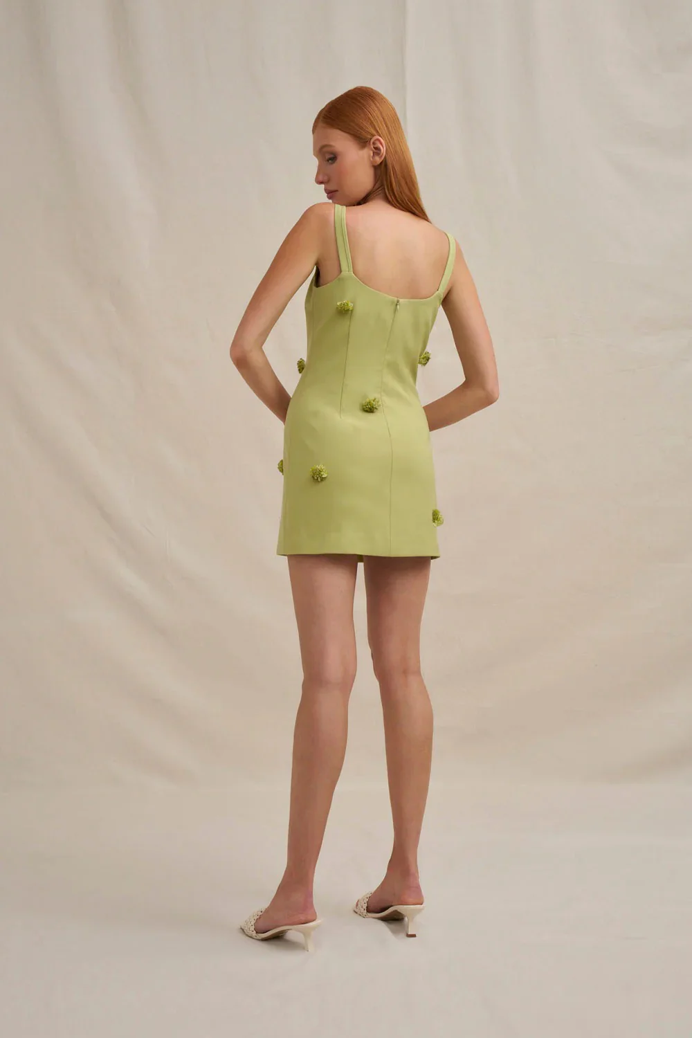 By Johnny Everjade Cluster Mini Dress - Olive Green - Image 6