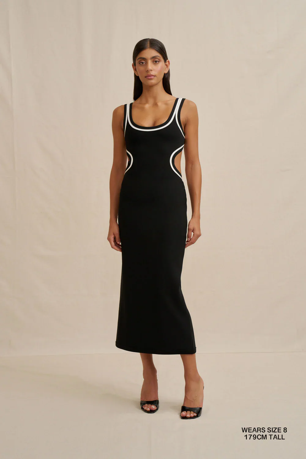 By Johnny Milly Cutout Midi Dress - Black - Image 5