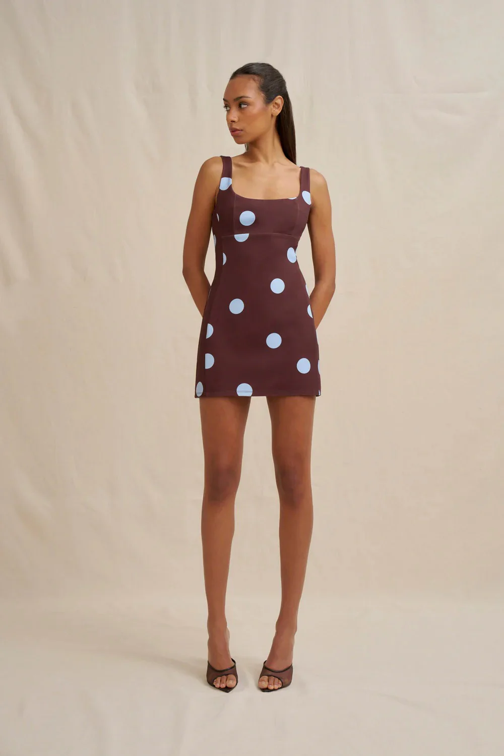 By Johnny Paloma Mini Dress - Brown Blue