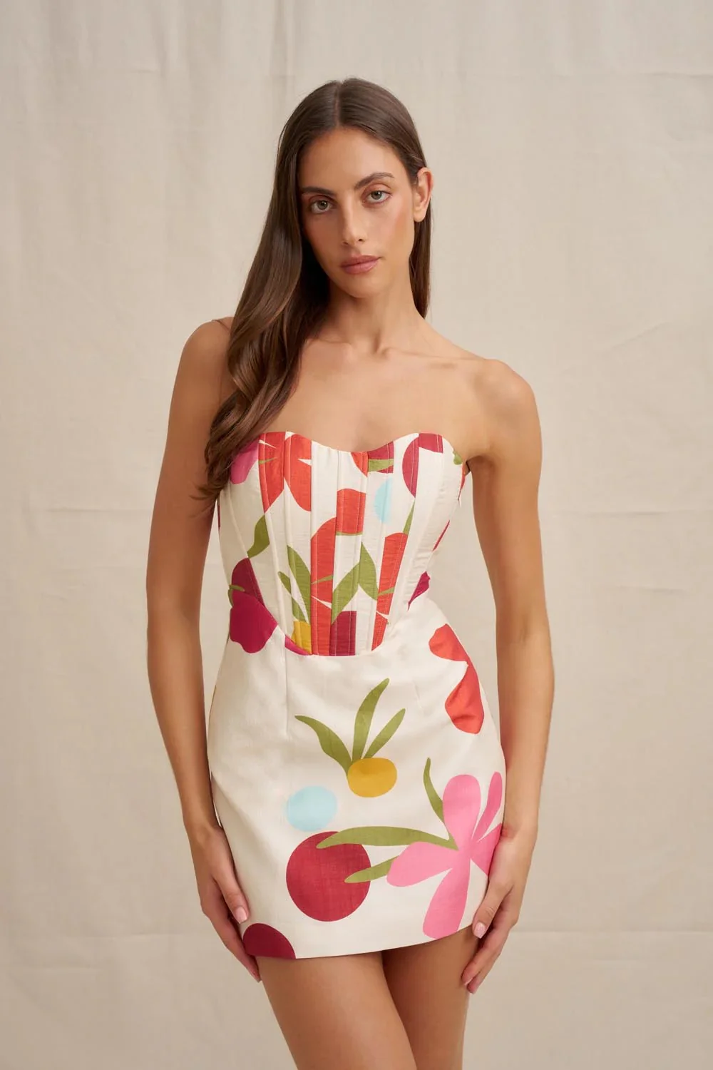 By Johnny Tropicana Corset Mini Dess - Multi - Image 4