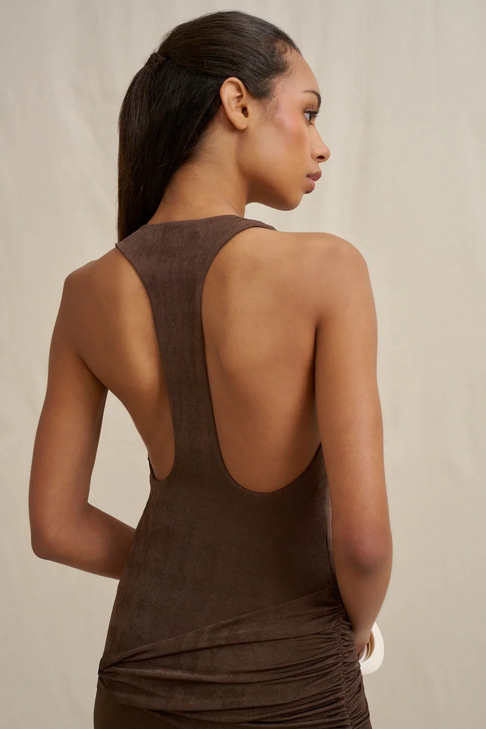 By Johnny Vienna Racerback Dress - Brown - Image 3