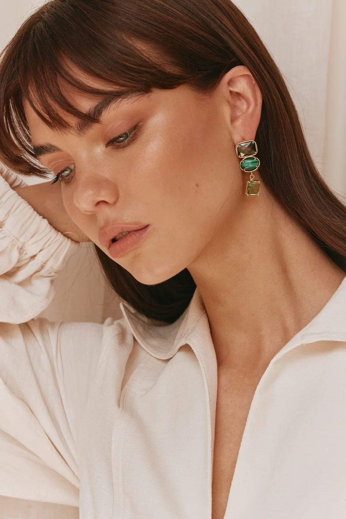 Christie Nicolaides Giovanna Earrings - Green - Image 3