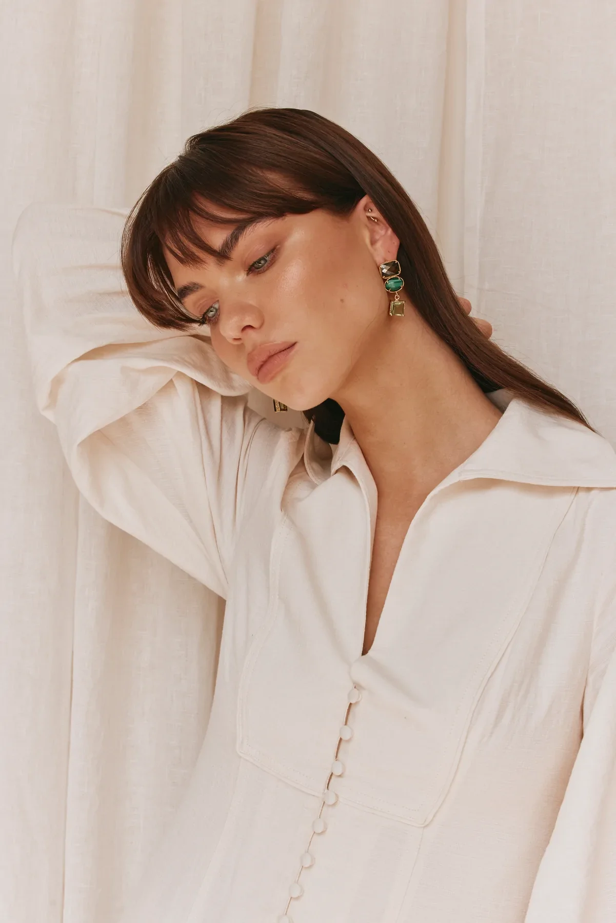 Christie Nicolaides Giovanna Earrings - Green - Image 6