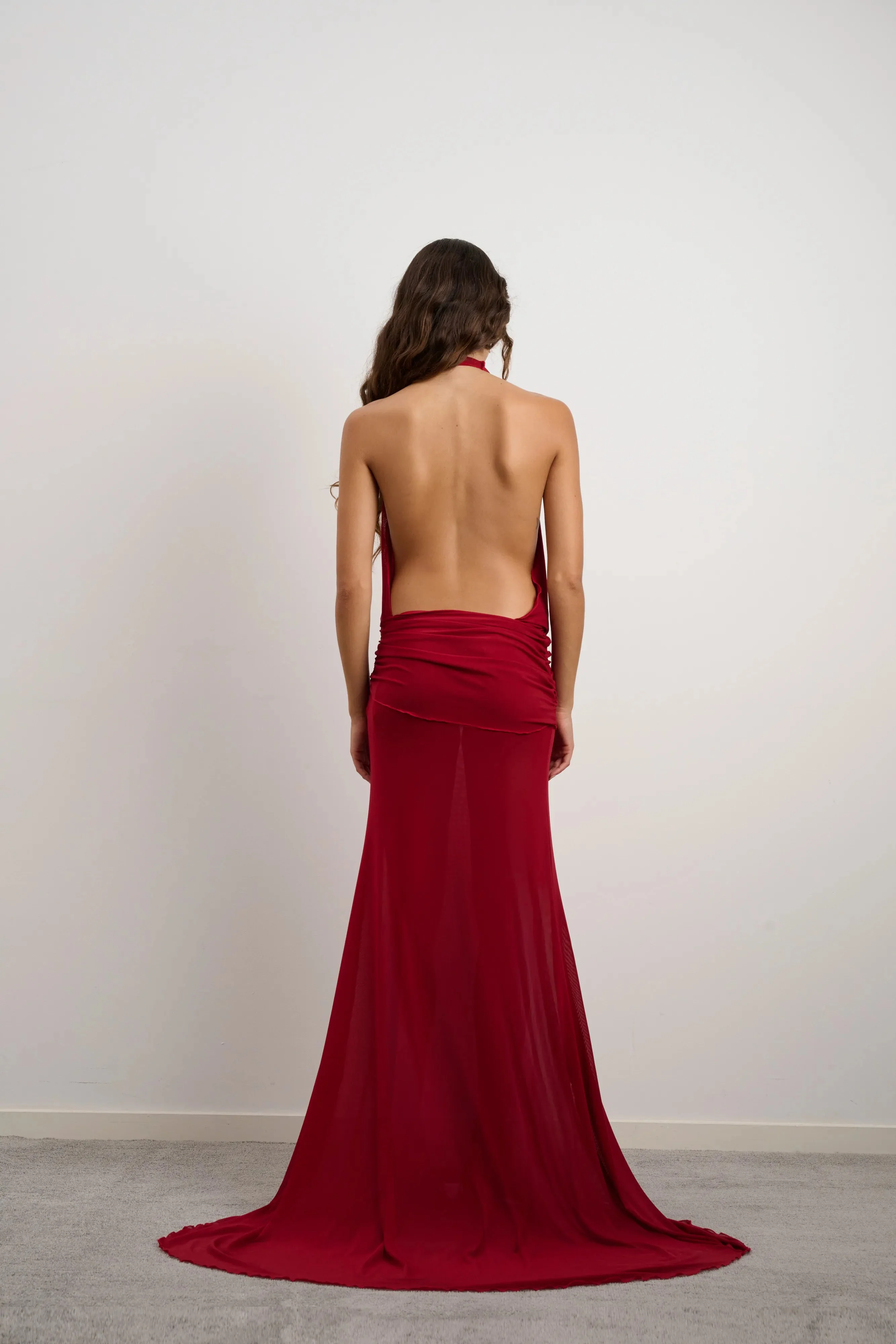Džo Thea Dress - Deep Red - Image 3