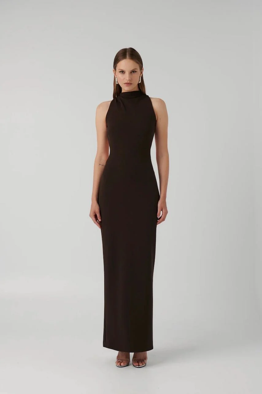 Effie Kats Ambre Gown - Coffee
