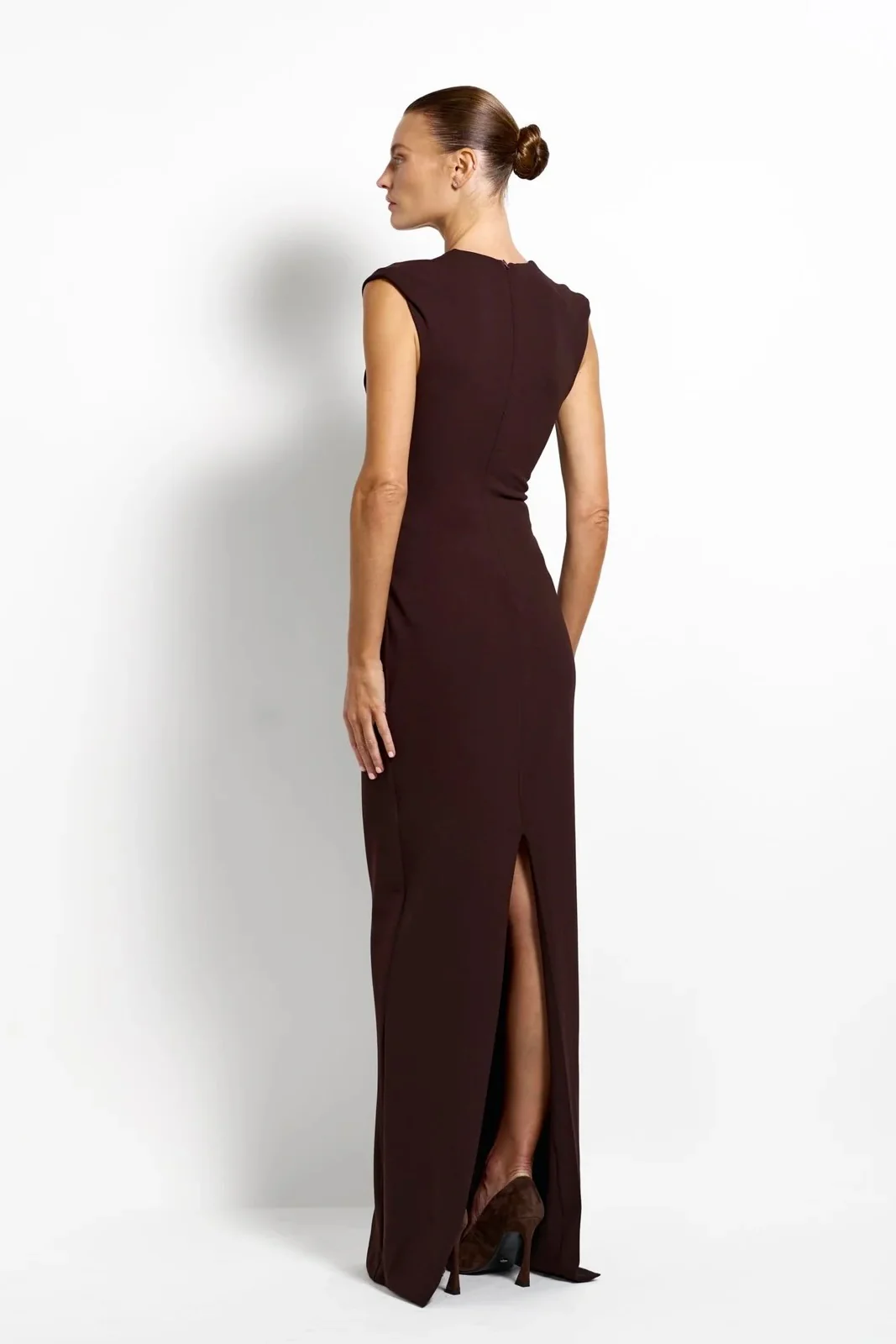 Effie Kats Analie Gown - Coffee - Image 4