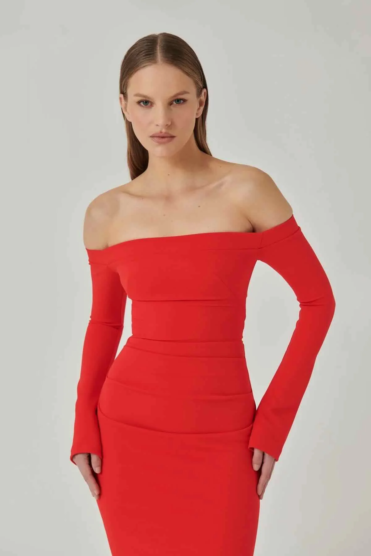 Effie Kats Anita Gown - Cherry Red - Image 3