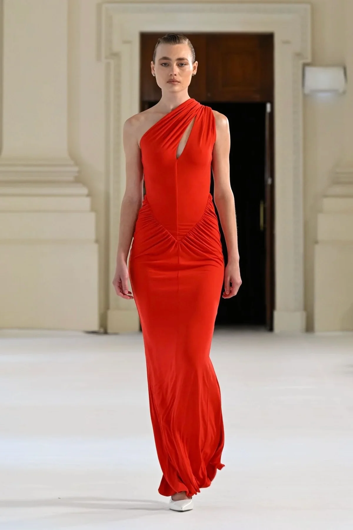 Effie Kats Atlas Dress - Red