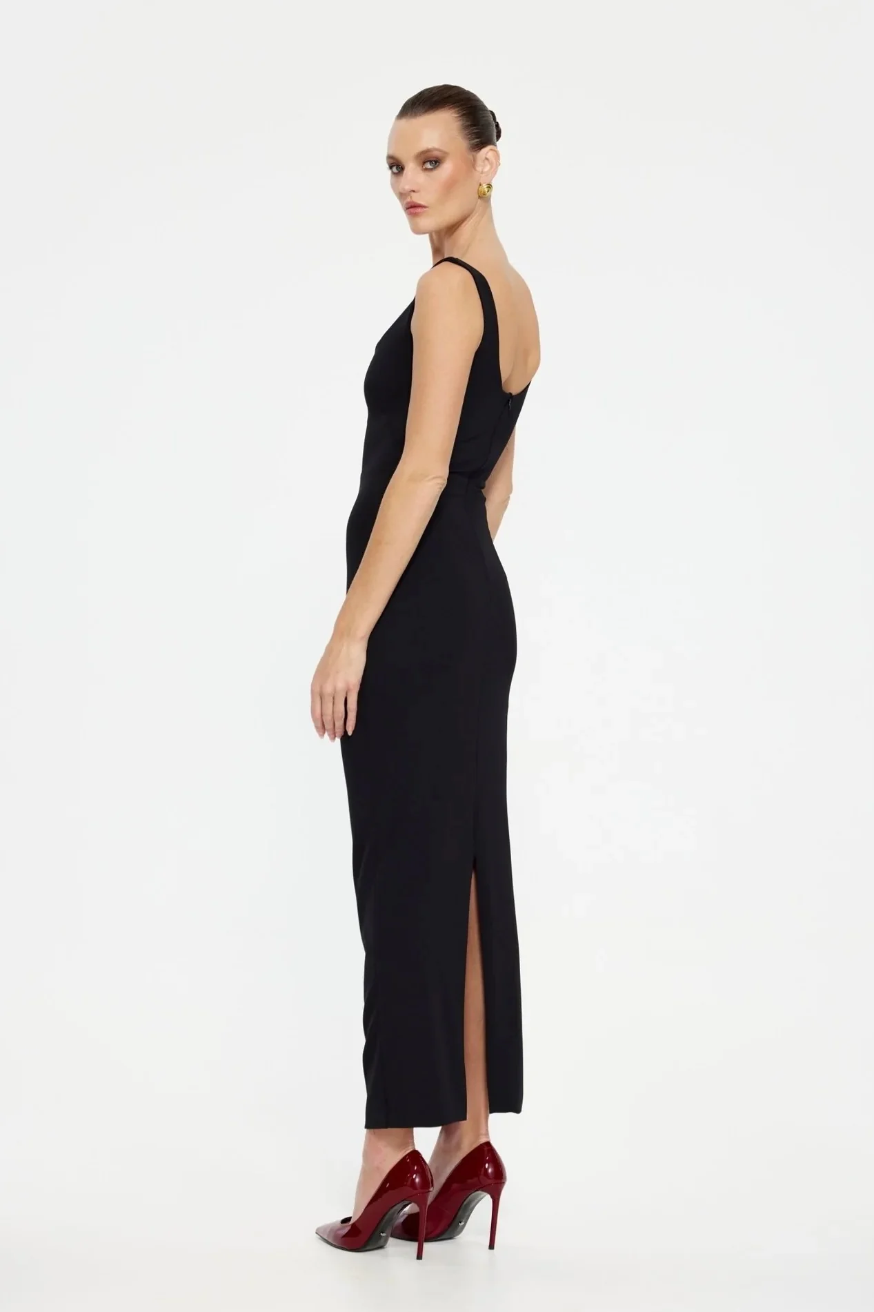 Effie Kats Gabel Midi Dress - Black - Image 3