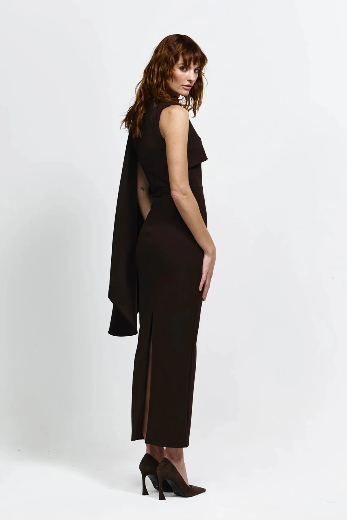 Effie Kats Romi Dress - Coffee - Image 3