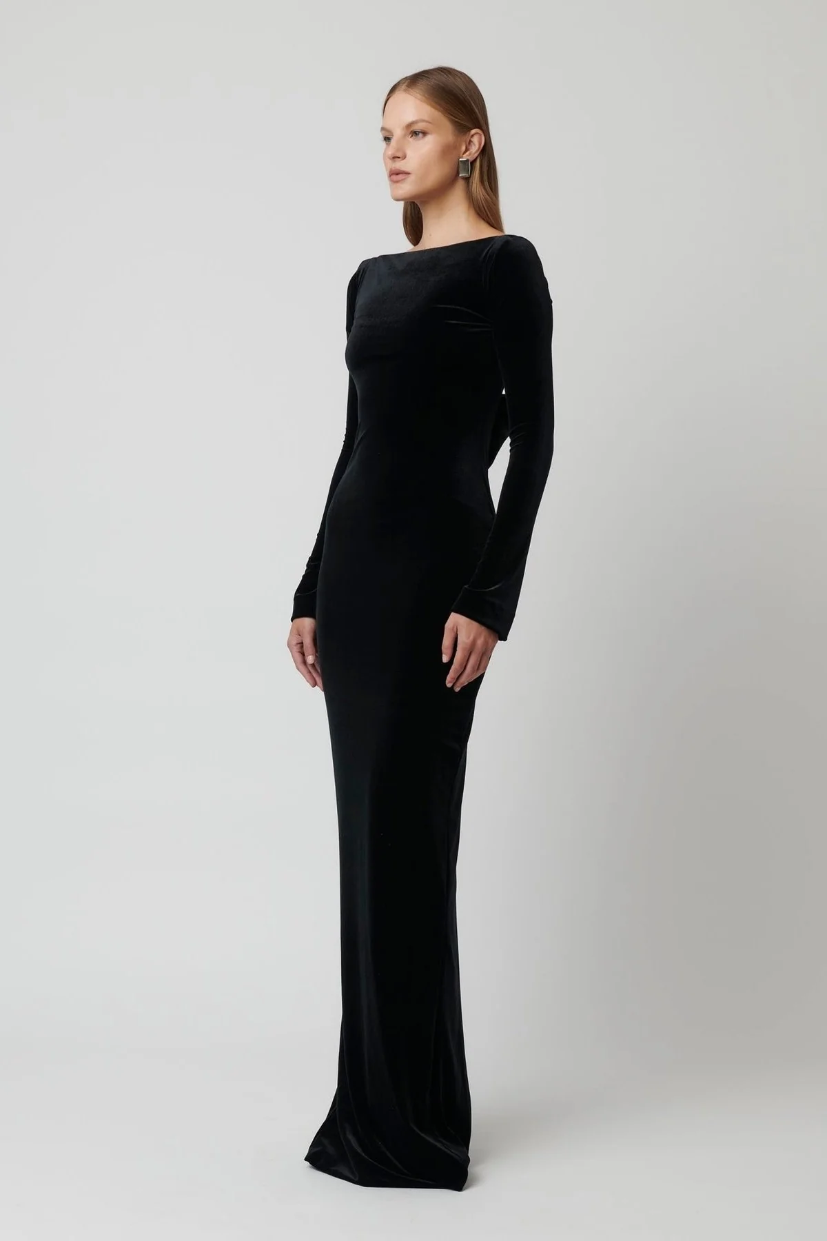 Effie Kats Yasmine Gown - Black Velvet - Image 2