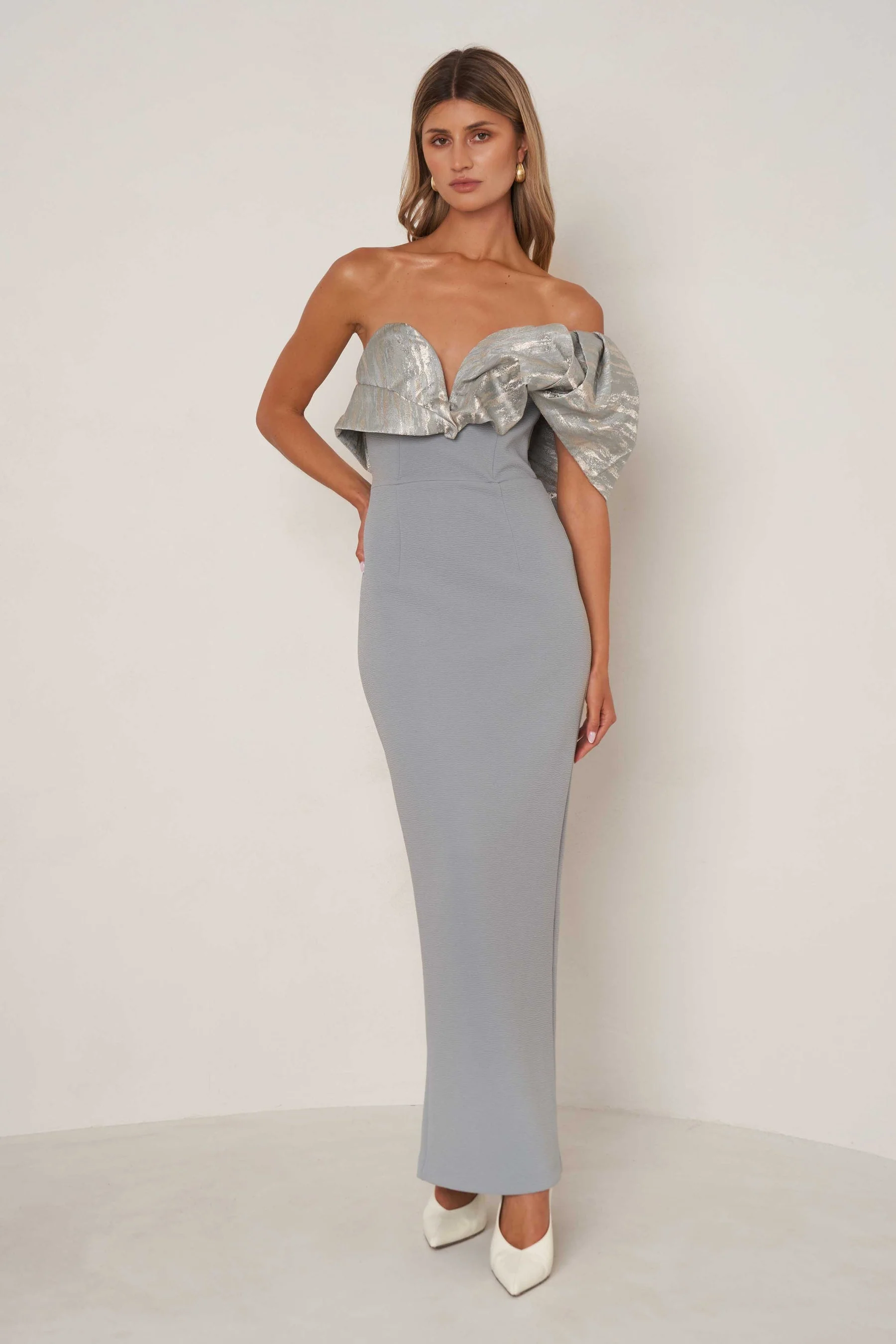 Elle Zeitoune Naomi Dress - Slate Blue - Image 2