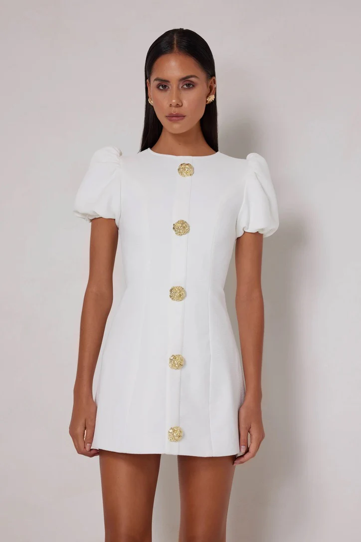 Elle Zeitoune Candice Mini Dress - White - Image 2
