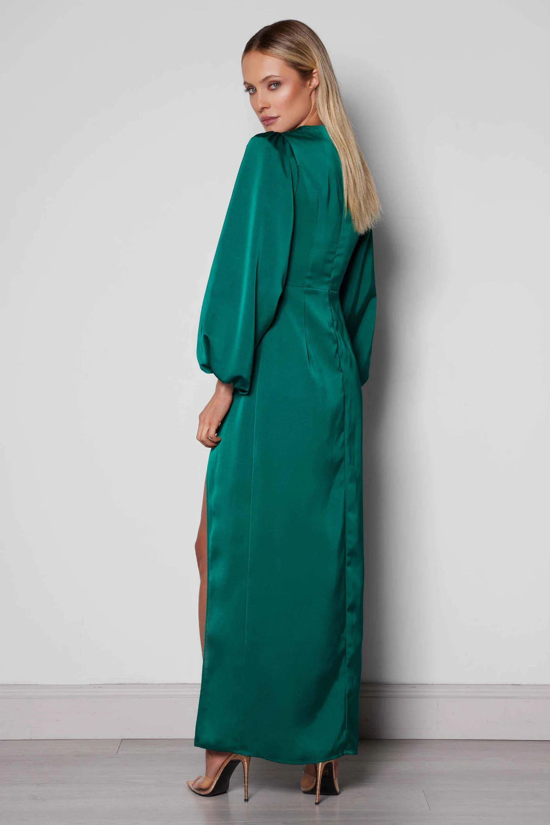 Elle Zeitoune Cleo Dress - Emerald Green - Image 3