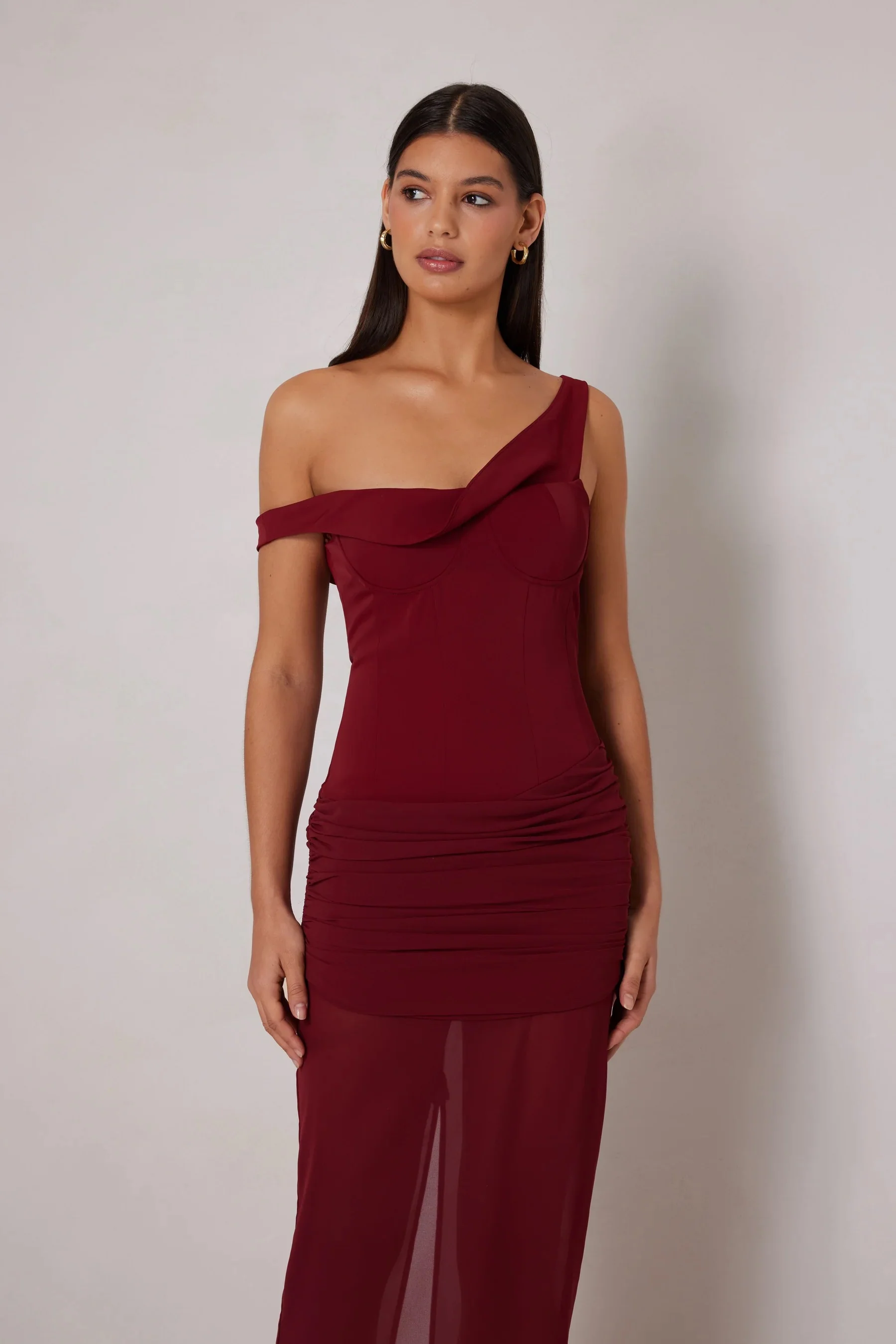 Elle Zeitoune Gizelle Dress - Wine - Image 2