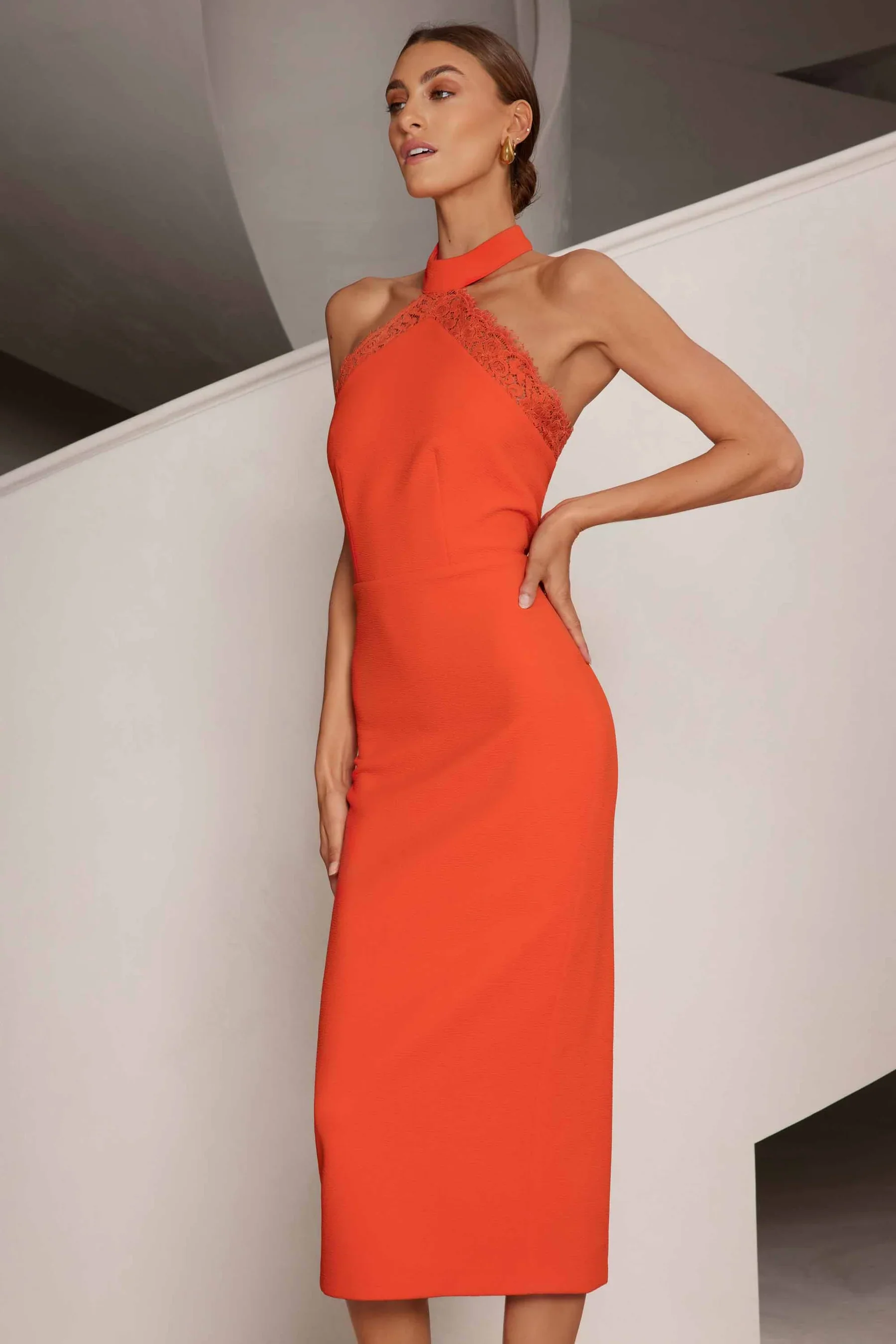 Elle Zeitoune Madeline Dress - Tangerine - Image 2