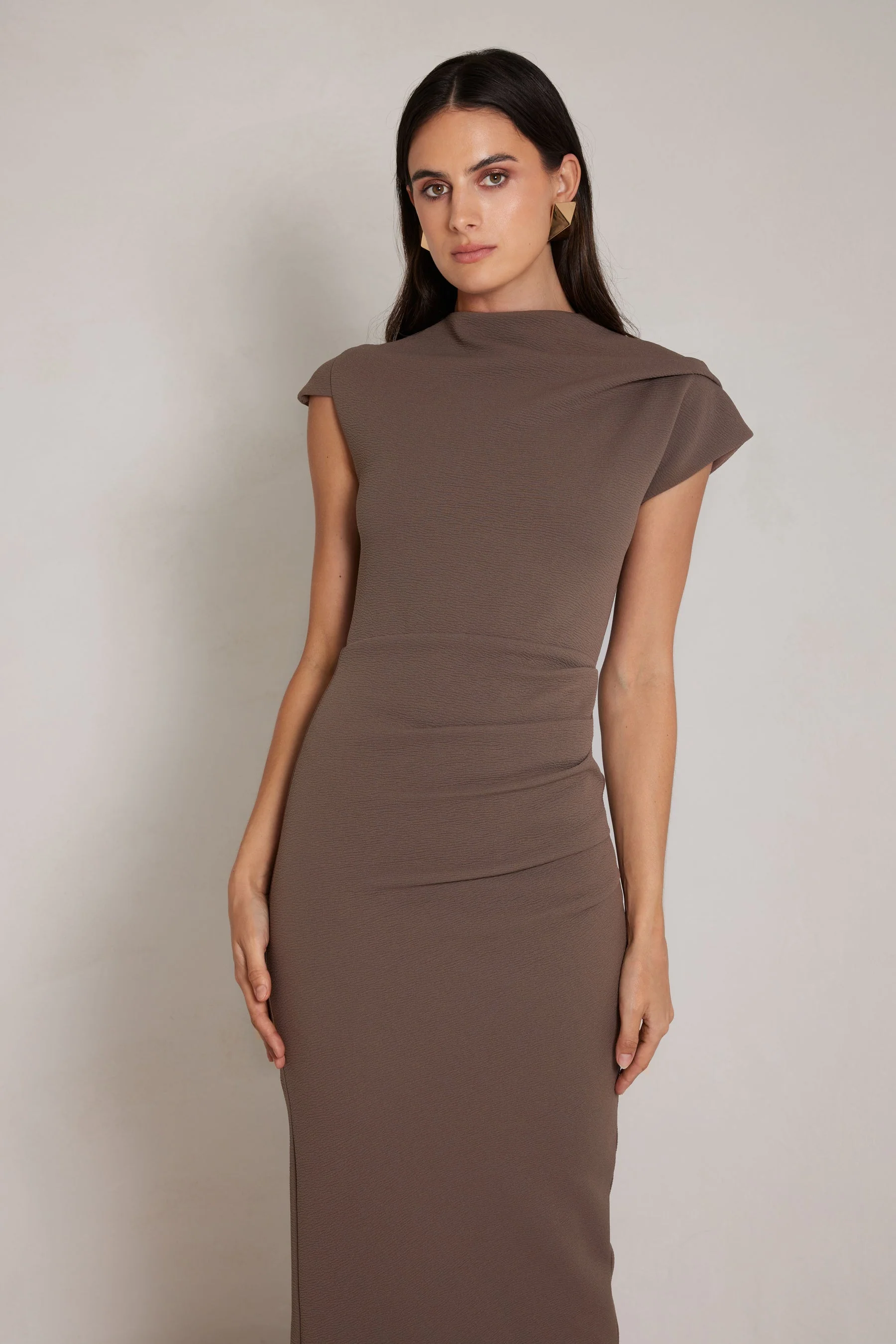 Elle Zeitoune Milani Midi Dress - Latte - Image 2