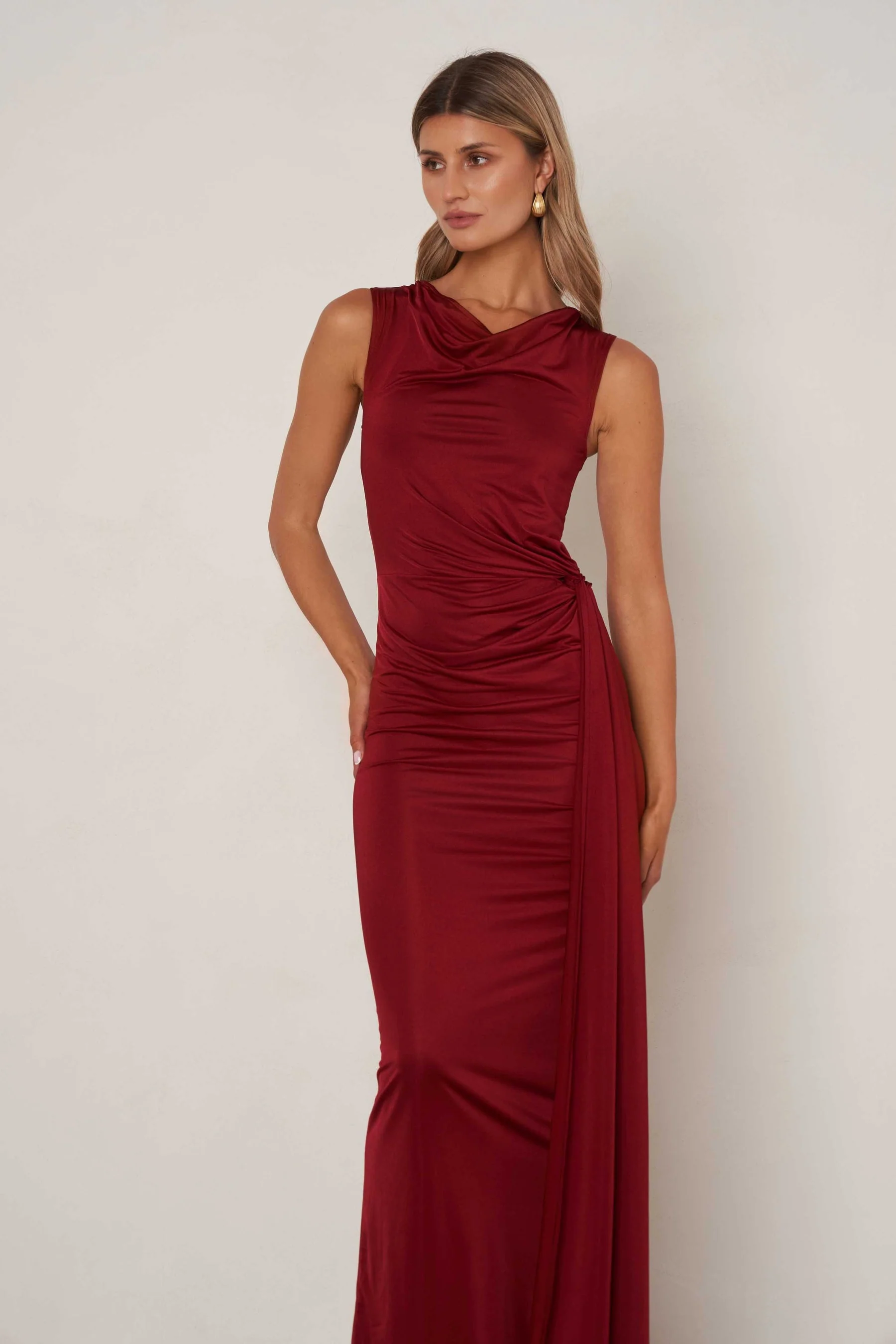 Elle Zeitoune Natalia Dress - Wine - Image 2