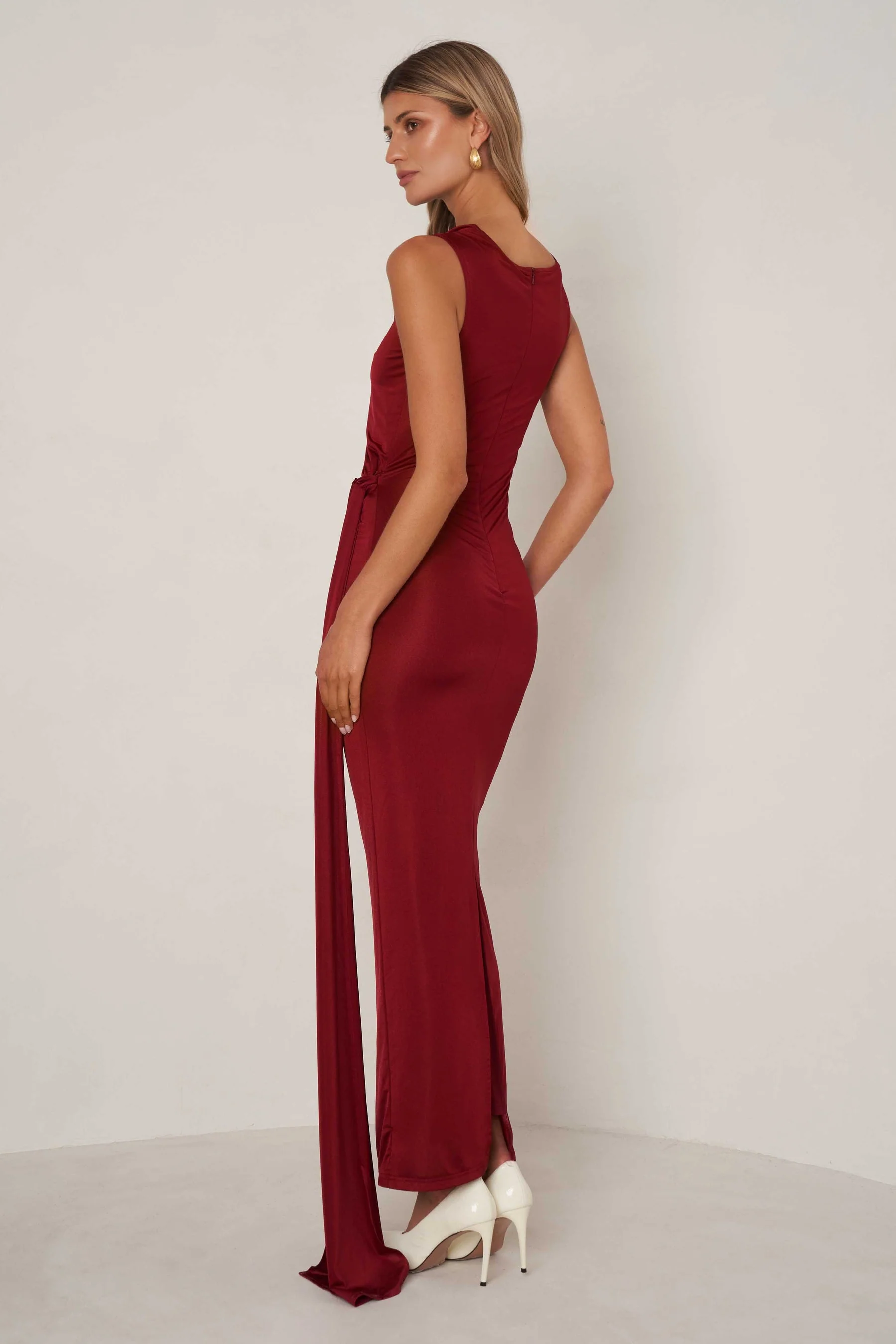 Elle Zeitoune Natalia Dress - Wine - Image 3
