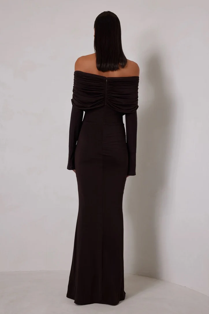 Elle Zeitoune Paige Dress - Espresso - Image 3