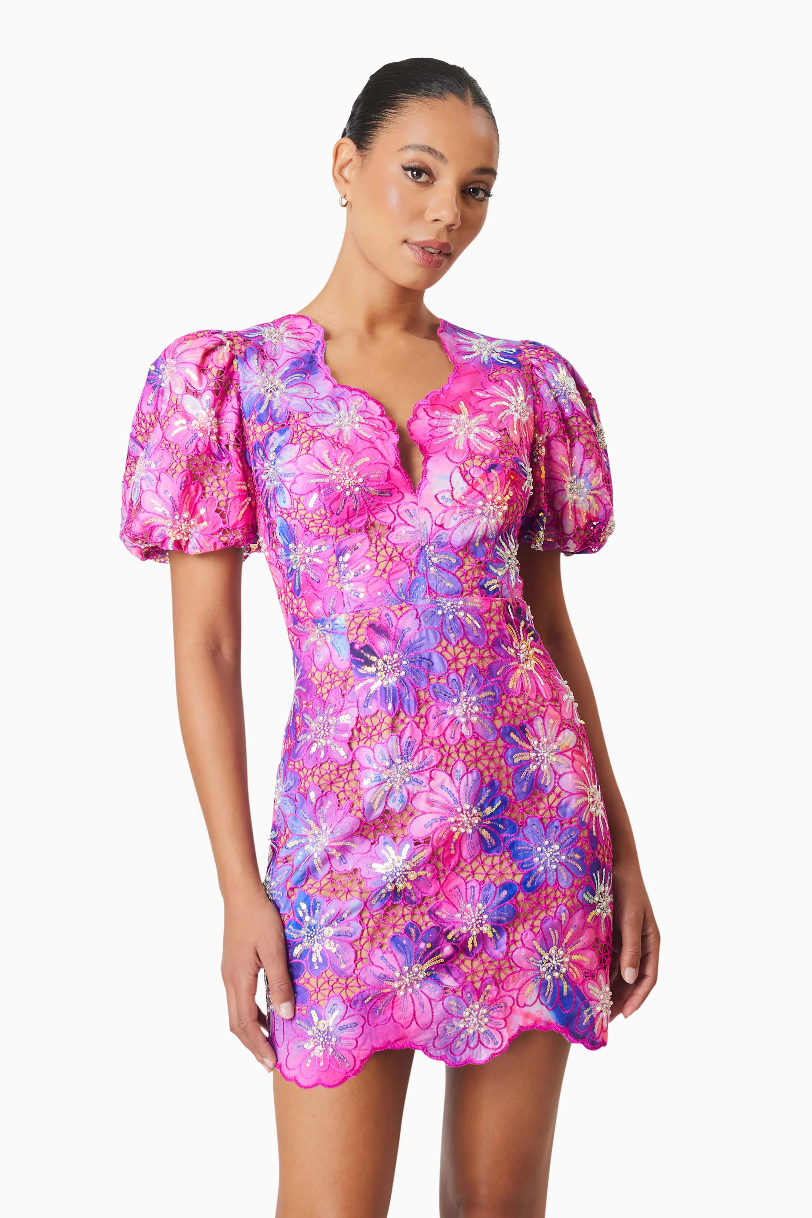 Elliatt Abrielle Mini Dress - Purple Multi - Image 2