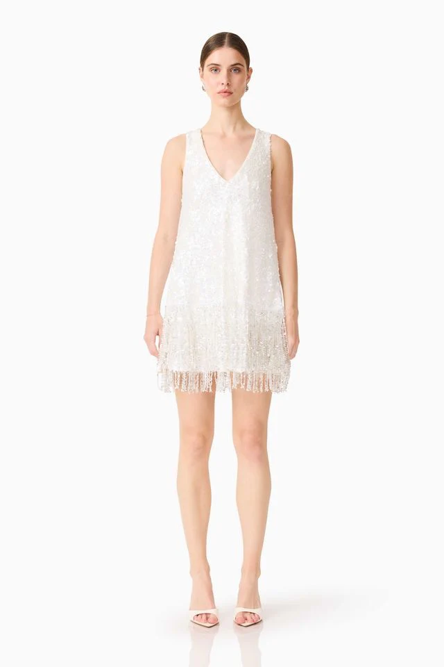 Elliatt Alessia Shift Mini Dress - White