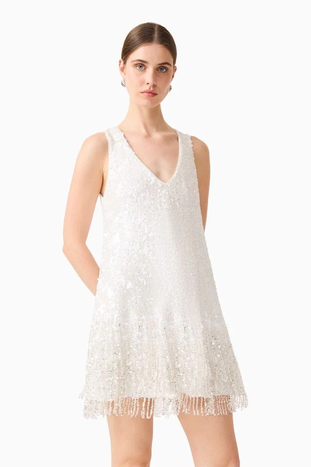 Elliatt Alessia Shift Mini Dress - White - Image 4