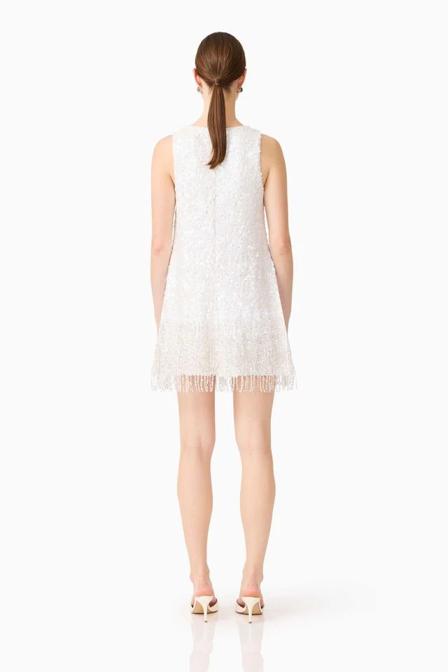 Elliatt Alessia Shift Mini Dress - White - Image 6