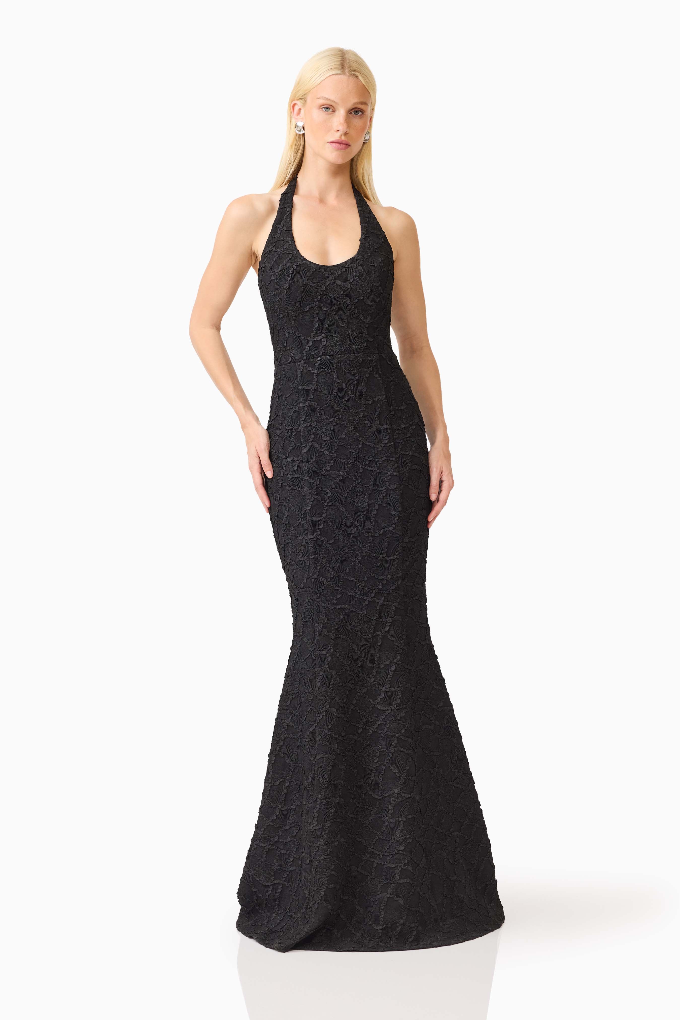 Elliatt Alexandra Halterneck Gown - Black - Image 2
