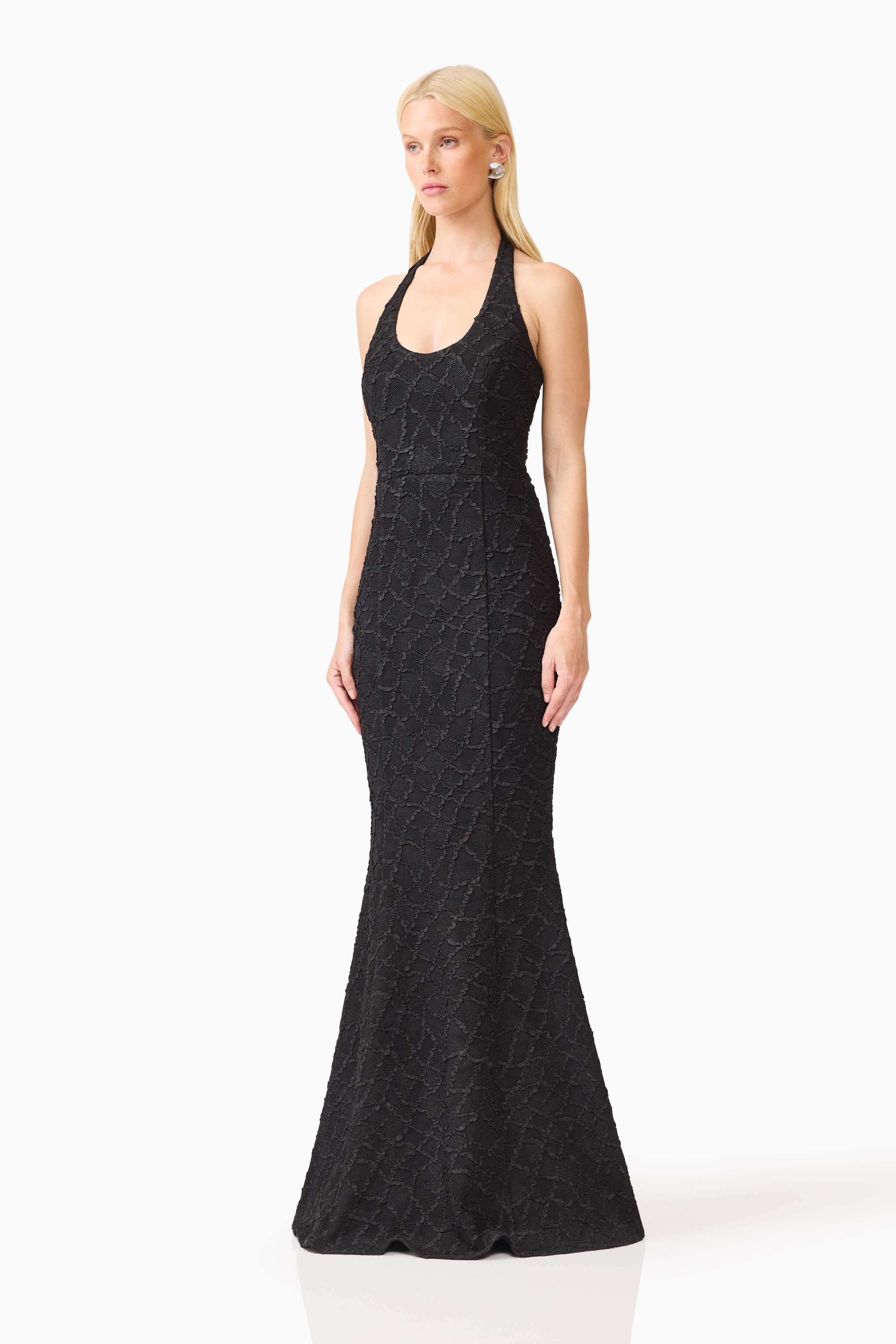 Elliatt Alexandra Halterneck Gown - Black - Image 4