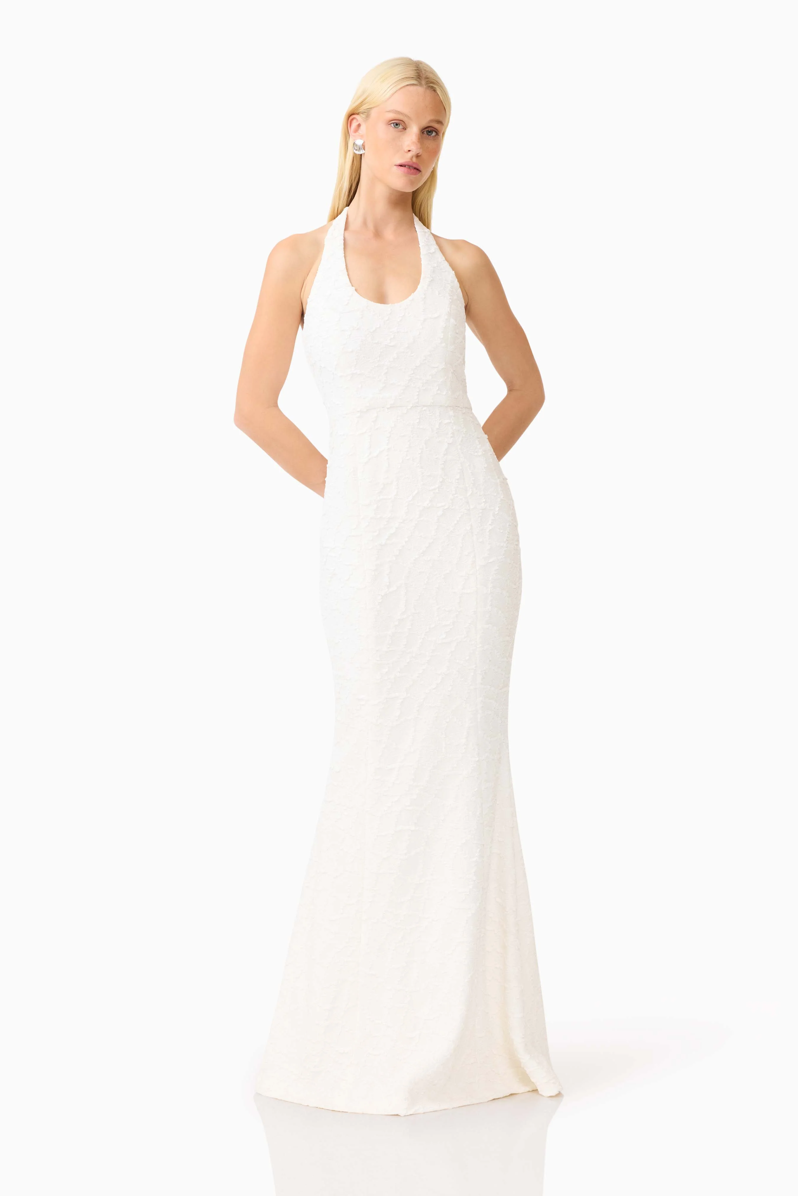 Elliatt Alexandra Halterneck Gown - White - Image 2
