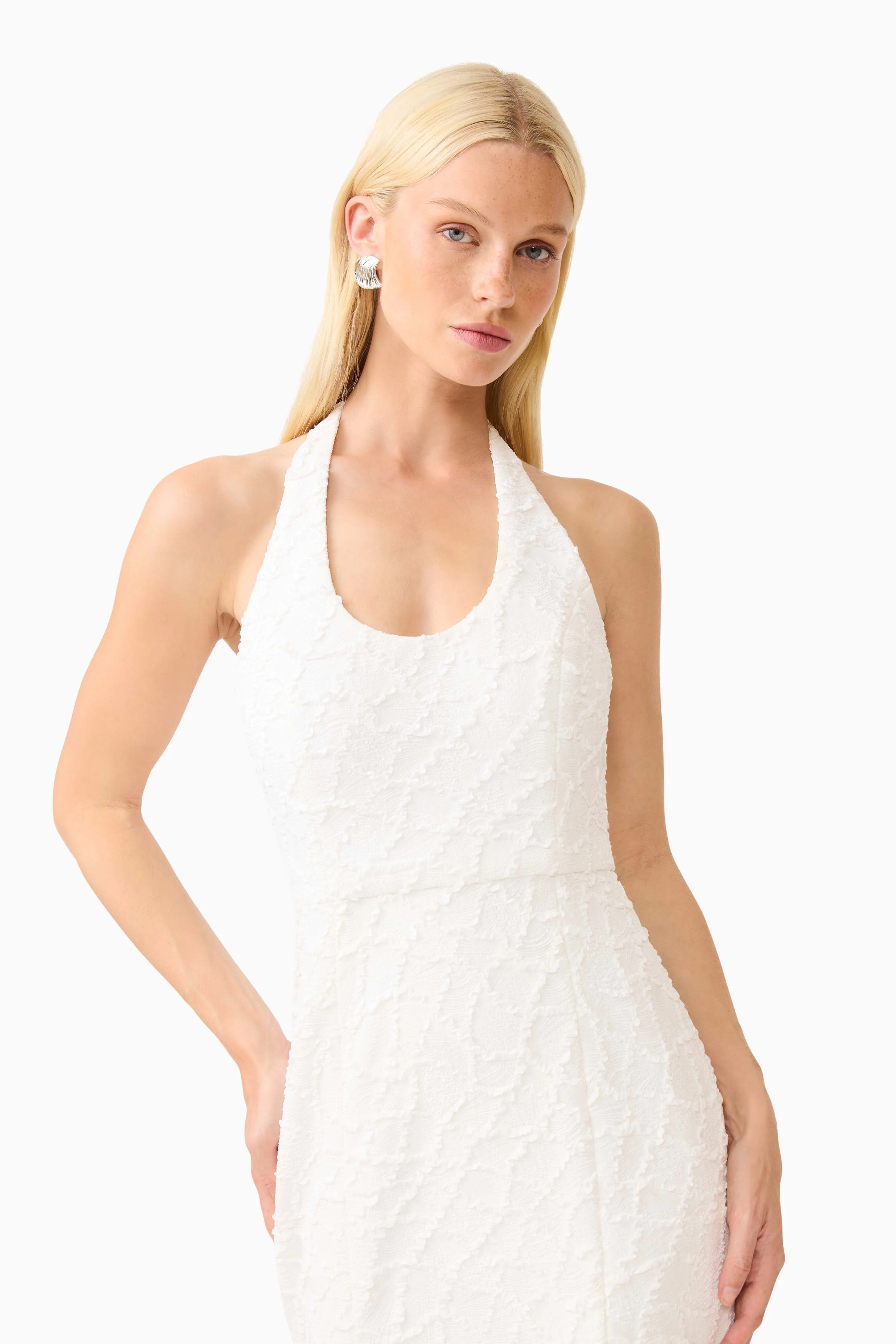 Elliatt Alexandra Halterneck Gown - White - Image 3