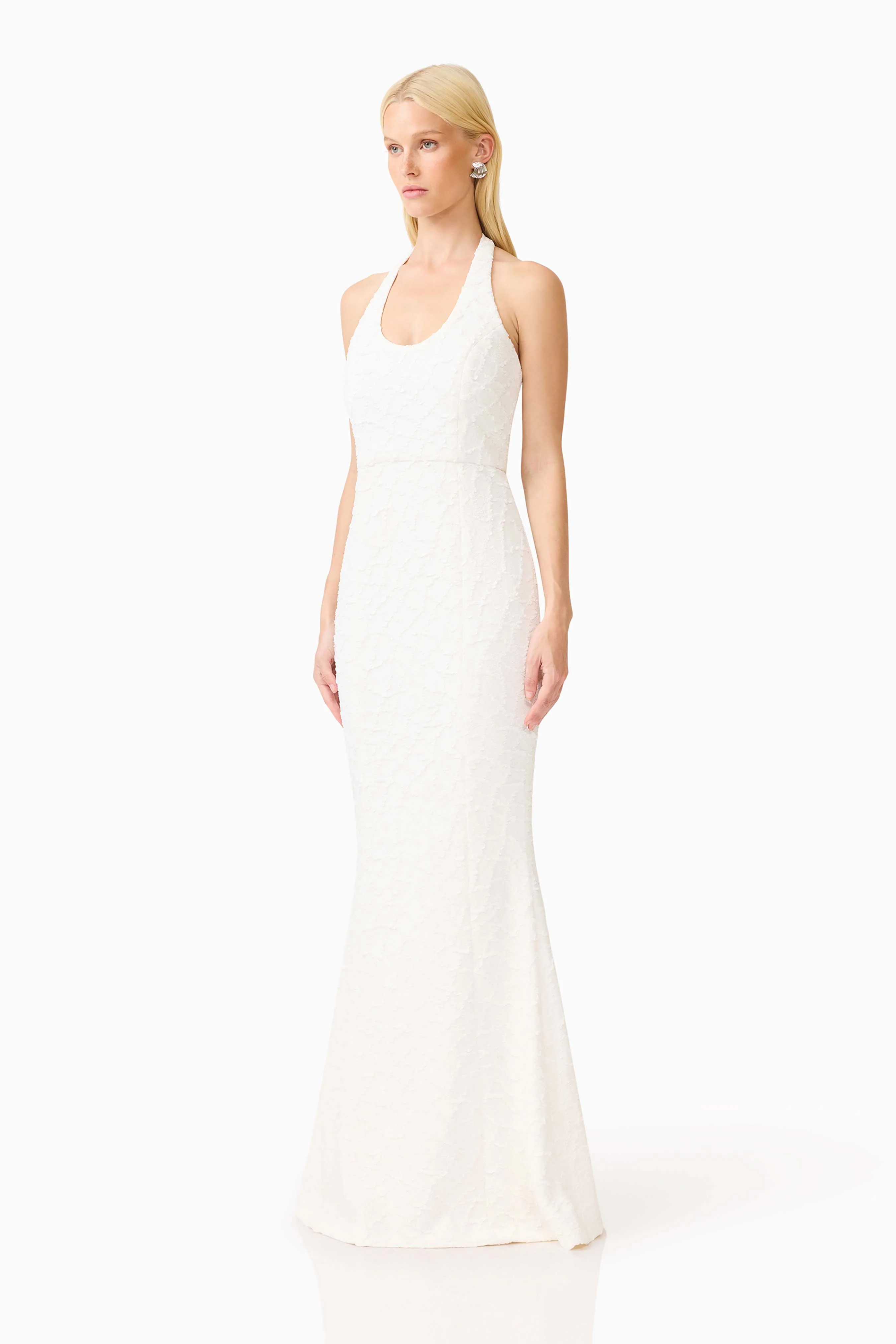 Elliatt Alexandra Halterneck Gown - White - Image 6
