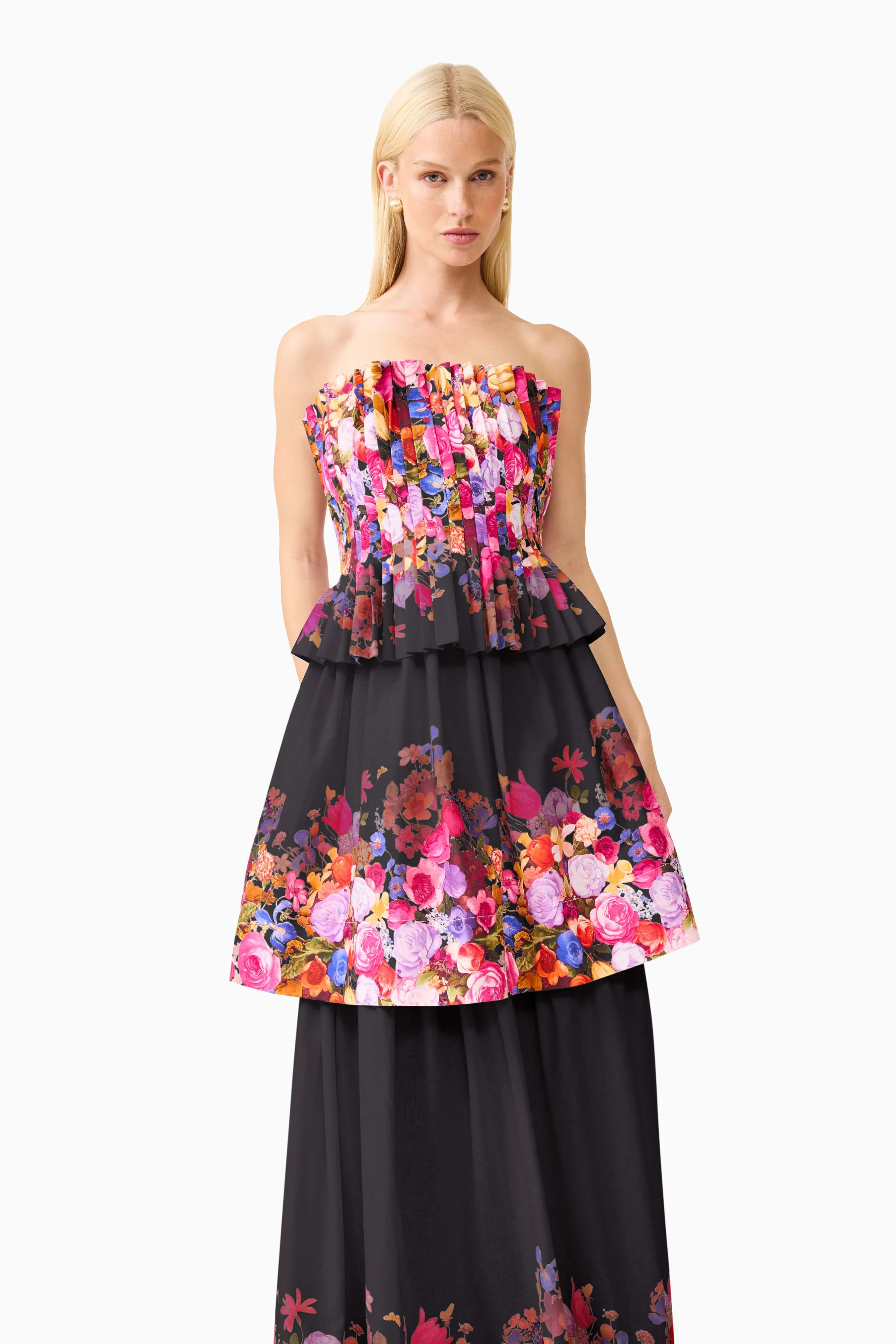 Elliatt Alice Tiered Gown - Black Multi - Image 2