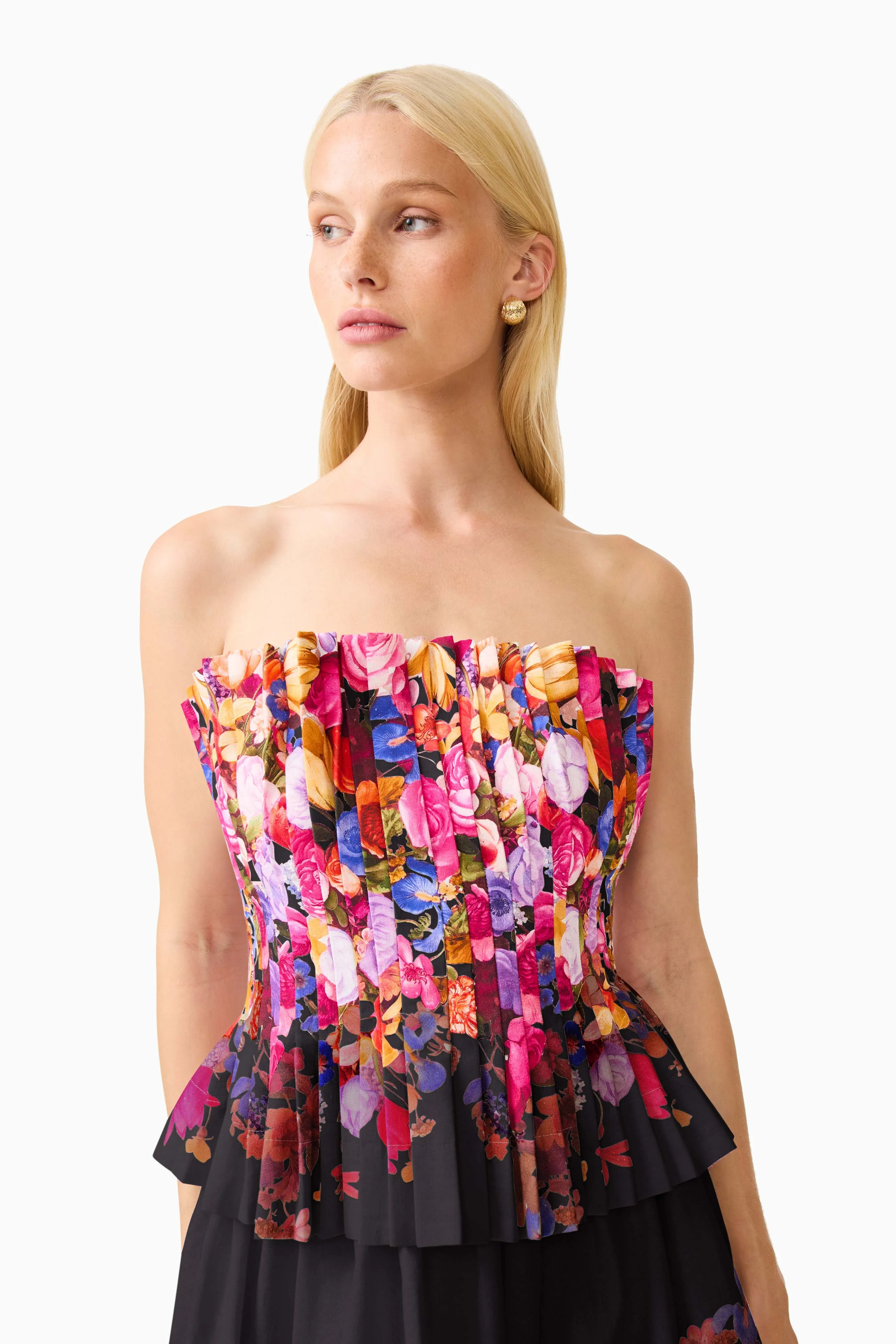 Elliatt Alice Tiered Gown - Black Multi - Image 4