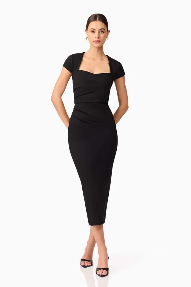 Elliatt Alina Midi Dress - Black - Image 3