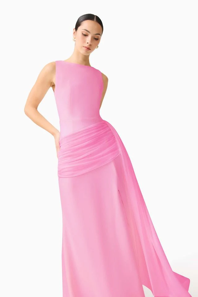 Elliatt Amelina Sash Gown - Pink - Image 2
