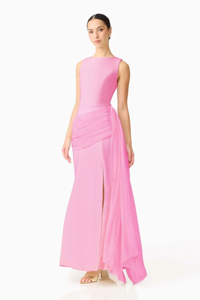 Elliatt Amelina Sash Gown - Pink - Image 3