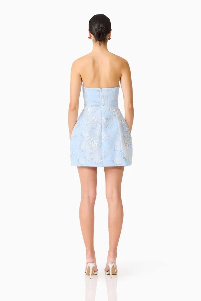 Elliatt Annabelle Tulip Mini Dress - Blue - Image 5