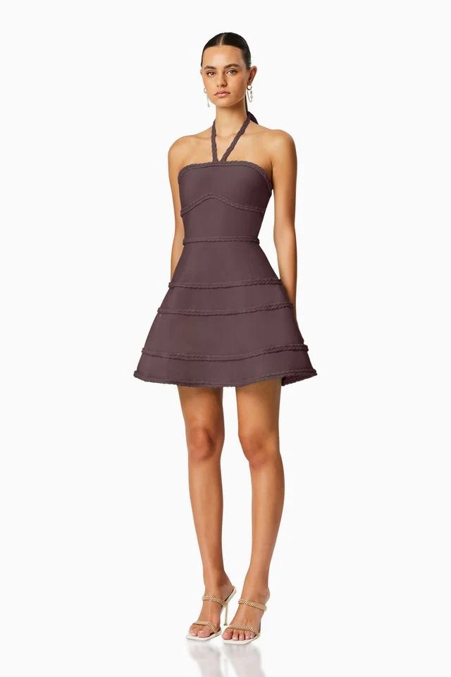 Elliatt Arbor Dress - Chocolate - Image 3