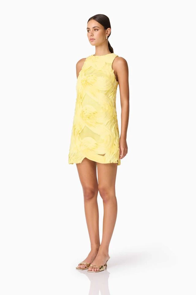 Elliatt Asher Mini Shift Dress - Yellow - Image 3